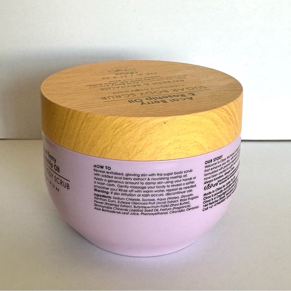 Ciroa Açaí Berry & Rosehip Oil Sugar Body Scrub Refresh & Revitalize 21.2 Oz - Picture 3 of 5